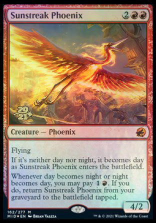 Sunstreak Phoenix [Innistrad: Midnight Hunt Prerelease Promos] | D20 Games