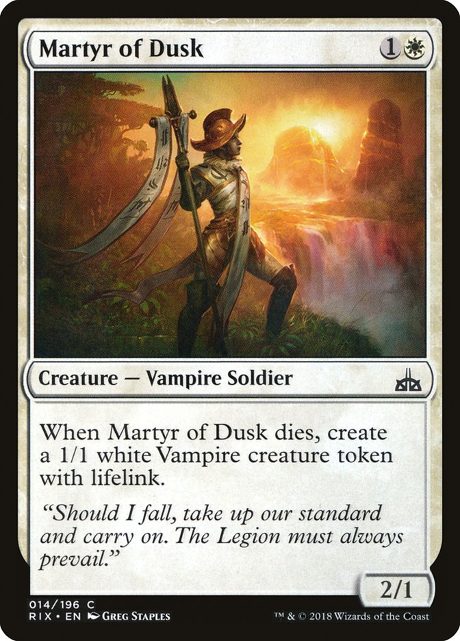 Martyr of Dusk [Rivals of Ixalan] | D20 Games