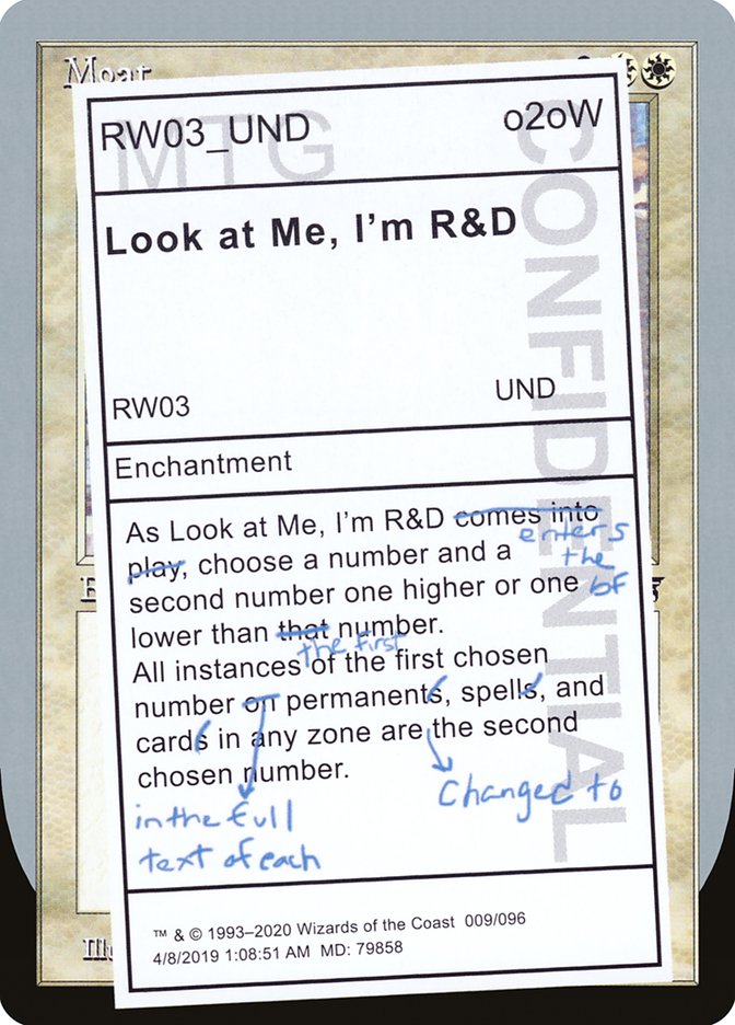 Look at Me, I'm R&D [Unsanctioned] | D20 Games