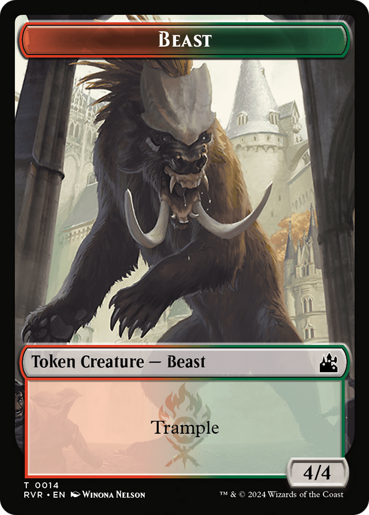 Beast Token [Ravnica Remastered Tokens] | D20 Games