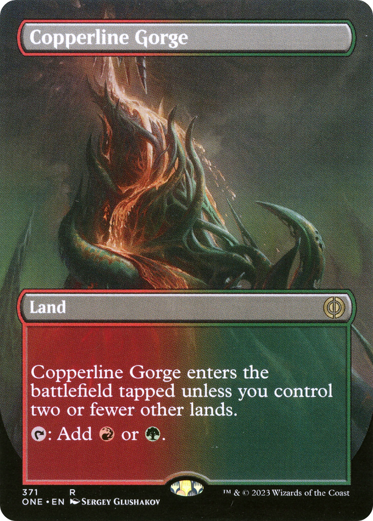 Copperline Gorge (Borderless Alternate Art) [Phyrexia: All Will Be One] | D20 Games