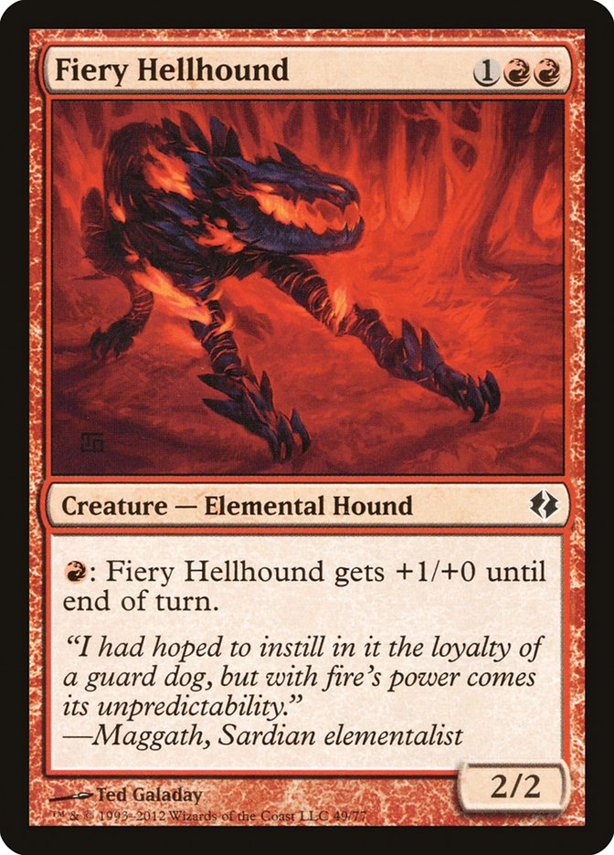 Fiery Hellhound [Duel Decks: Venser vs. Koth] | D20 Games