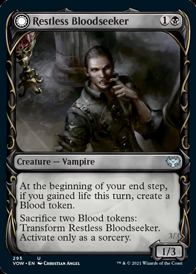 Restless Bloodseeker // Bloodsoaked Reveler (Showcase Fang Frame) [Innistrad: Crimson Vow] | D20 Games