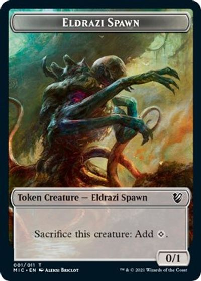 Eldrazi Spawn // Human Soldier Double-sided Token [Innistrad: Midnight Hunt Commander] | D20 Games