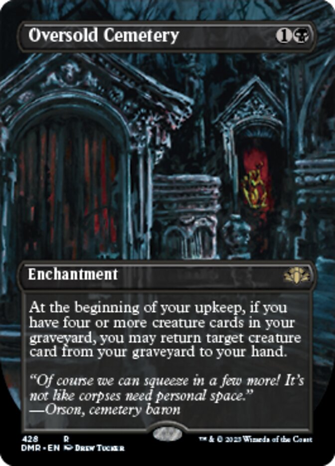 Oversold Cemetery (Borderless Alternate Art) [Dominaria Remastered] | D20 Games