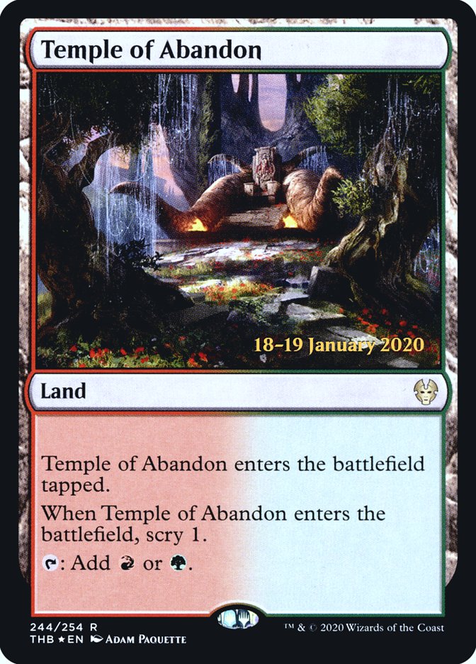 Temple of Abandon [Theros Beyond Death Prerelease Promos] | D20 Games