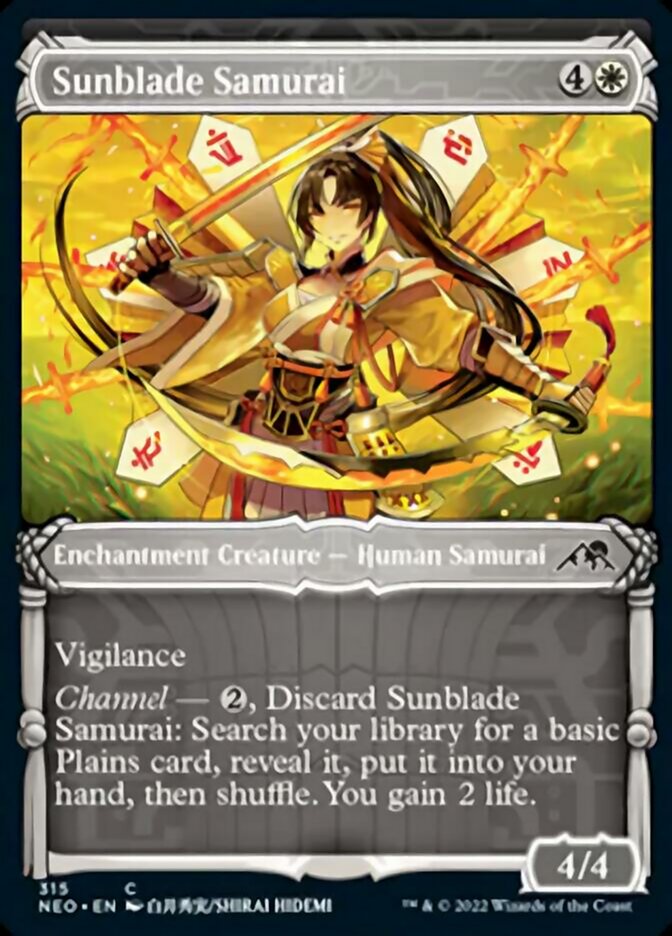 Sunblade Samurai (Showcase Samurai) [Kamigawa: Neon Dynasty] | D20 Games