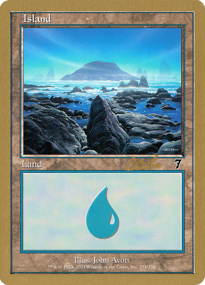 Island (cr334) (Carlos Romao) [World Championship Decks 2002] | D20 Games