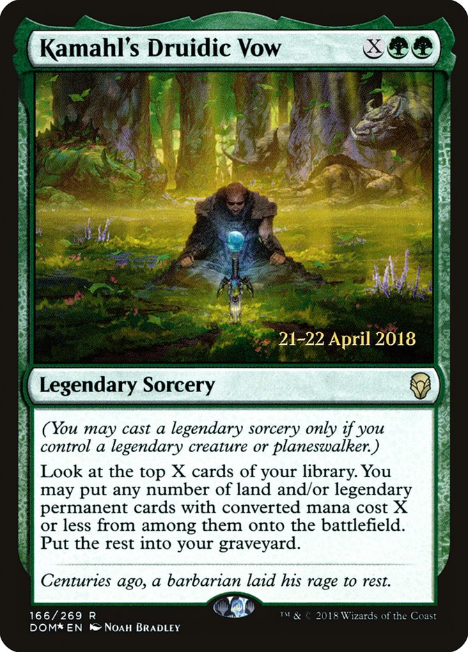 Kamahl's Druidic Vow  [Dominaria Prerelease Promos] | D20 Games