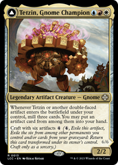 Tetzin, Gnome Champion // The Golden-Gear Colossus [The Lost Caverns of Ixalan Commander] | D20 Games