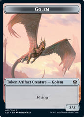 Golem (025) // Thopter Token [Commander 2021 Tokens] | D20 Games