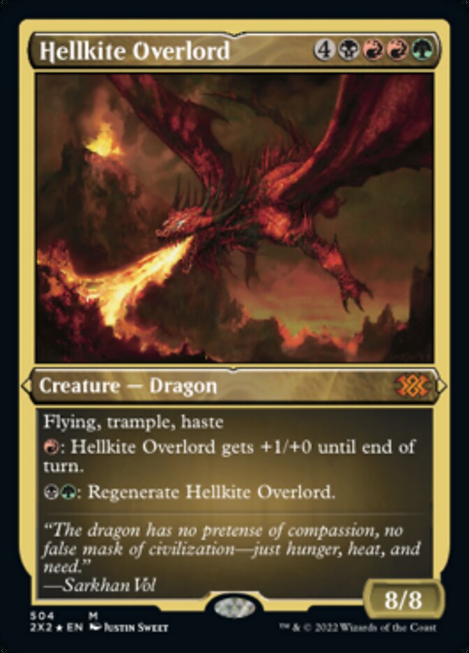 Hellkite Overlord (Foil Etched) [Double Masters 2022] | D20 Games