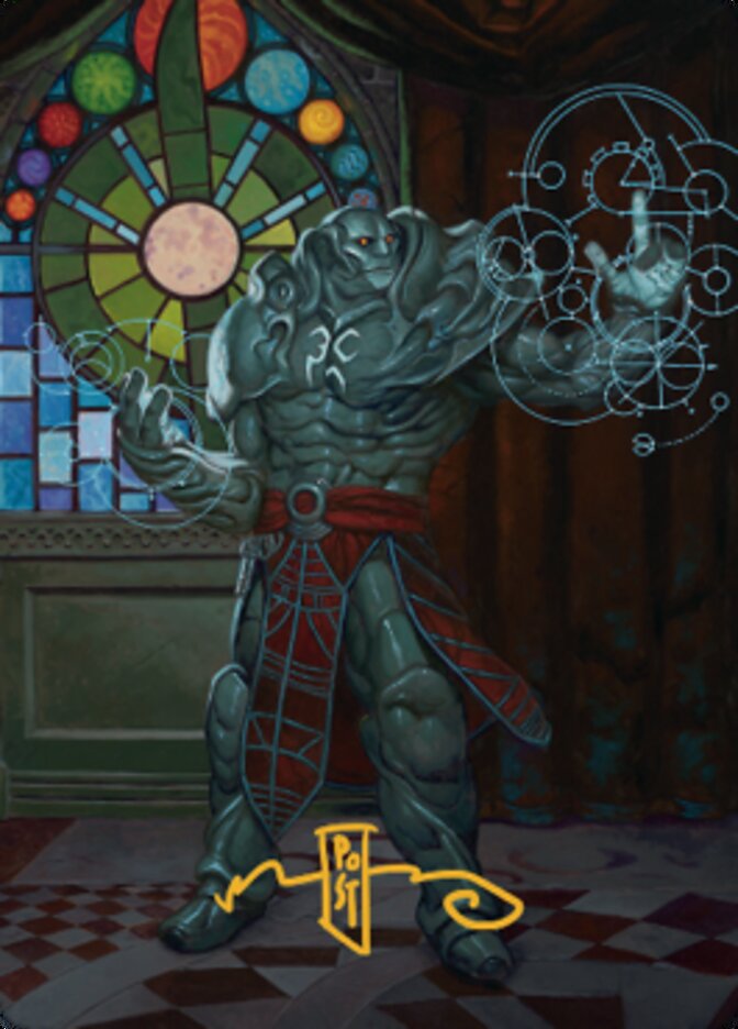 Karn, Living Legacy Art Card 2 (Gold-Stamped Signature) [Dominaria United Art Series] | D20 Games