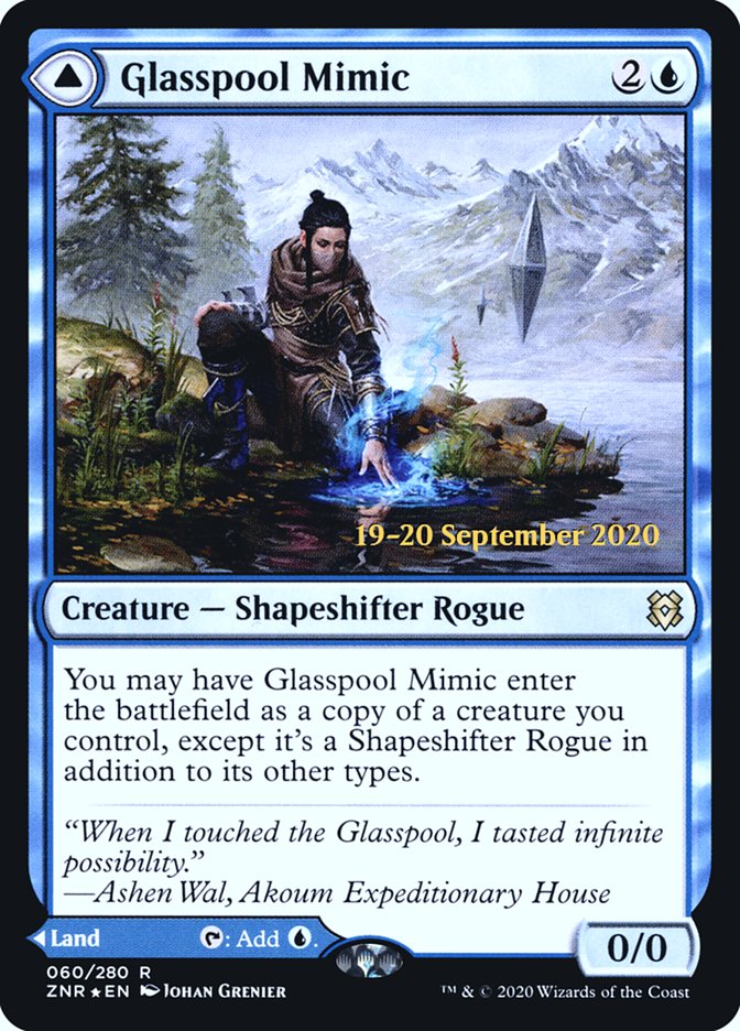 Glasspool Mimic // Glasspool Shore [Zendikar Rising Prerelease Promos] | D20 Games