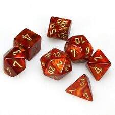 Scarab Poly Scarlet/Gold (7) | D20 Games