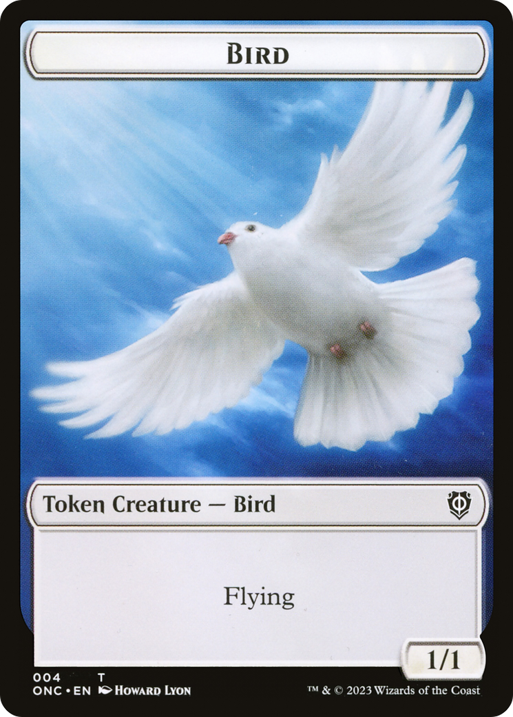 Bird // Cat Double-Sided Token [Phyrexia: All Will Be One Commander Tokens] | D20 Games