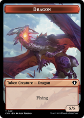 Eldrazi Spawn // Dragon (0021) Double-Sided Token [Commander Masters Tokens] | D20 Games