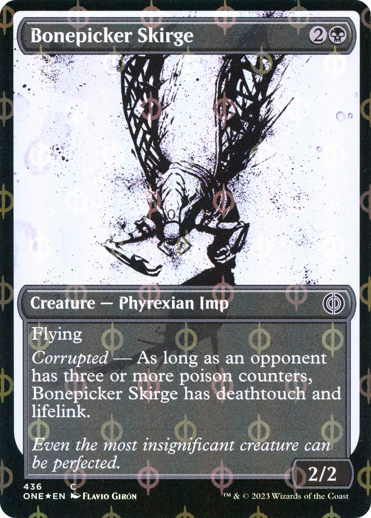 Bonepicker Skirge (Showcase Ichor Step-and-Compleat Foil) [Phyrexia: All Will Be One] | D20 Games