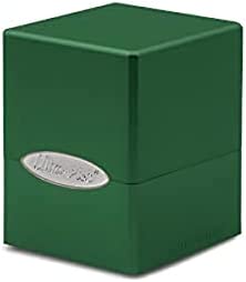 Forest Green Satin Cube Deck Box | D20 Games