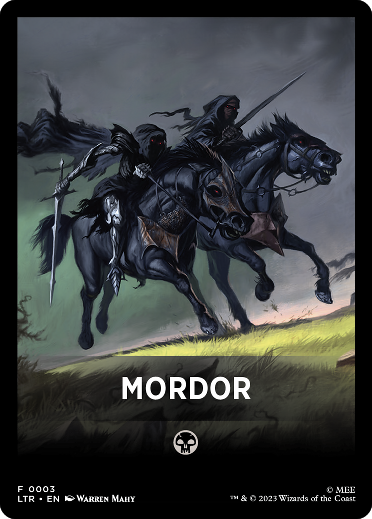 Mordor Theme Card [The Lord of the Rings: Tales of Middle-Earth Tokens] | D20 Games