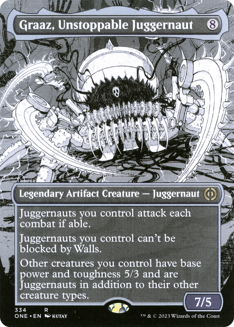 Graaz, Unstoppable Juggernaut (Borderless Manga) [Phyrexia: All Will Be One] | D20 Games