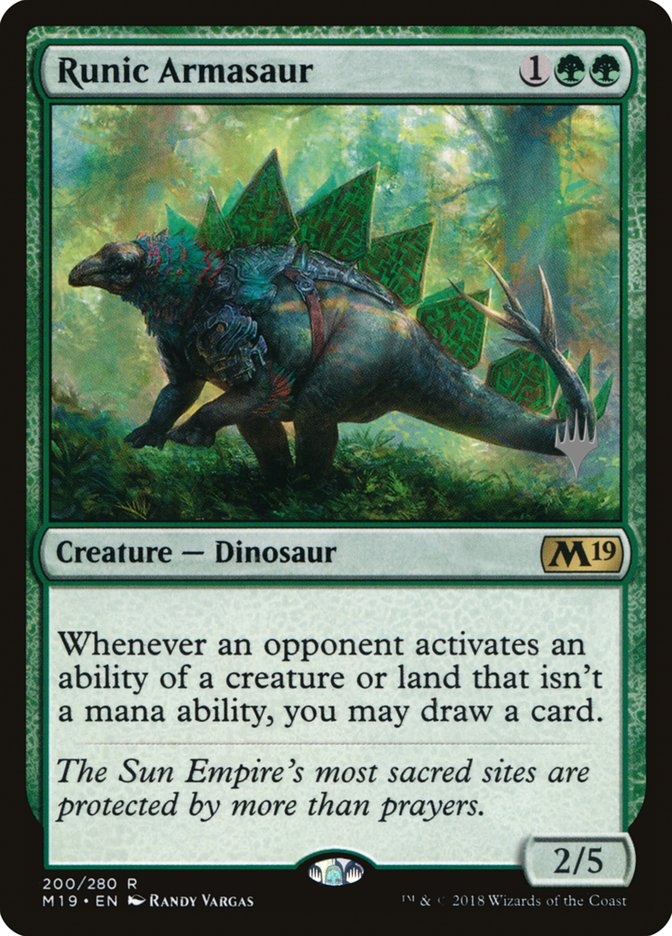 Runic Armasaur (Promo Pack) [Core Set 2019 Promos] | D20 Games