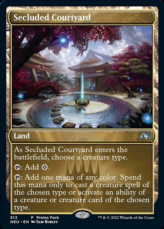 Secluded Courtyard (Promo Pack) [Kamigawa: Neon Dynasty Promos] | D20 Games