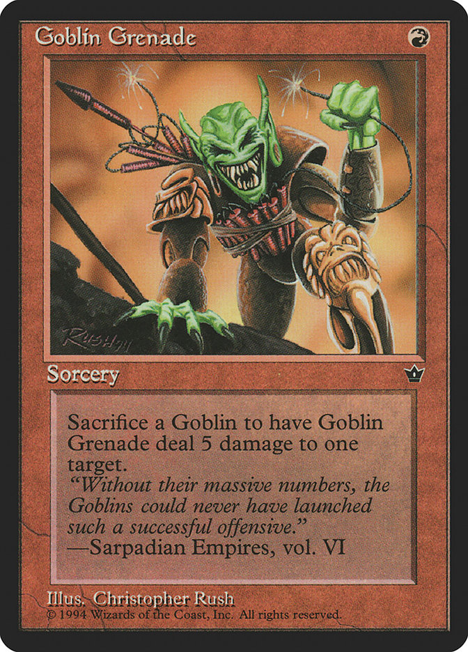 Goblin Grenade (Christopher Rush) [Fallen Empires] | D20 Games