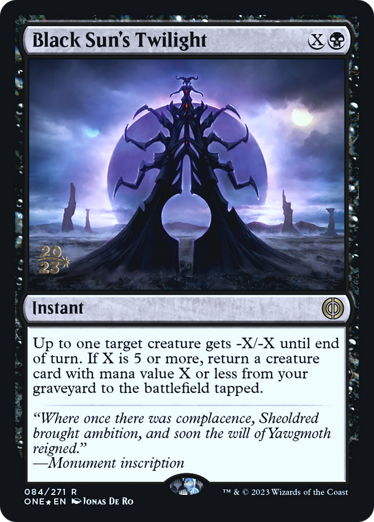 Black Sun's Twilight [Phyrexia: All Will Be One Prerelease Promos] | D20 Games