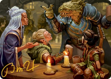 You Meet in a Tavern Art Card (Gold-Stamped Signature) [Dungeons & Dragons: Adventures in the Forgotten Realms Art Series] | D20 Games