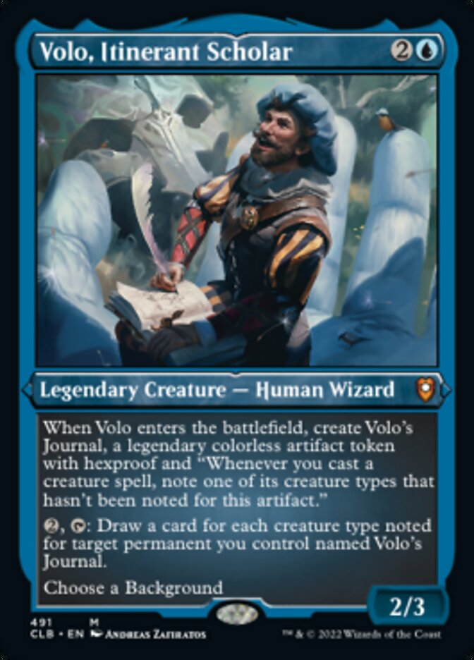 Volo, Itinerant Scholar (Foil Etched) [Commander Legends: Battle for Baldur's Gate] | D20 Games