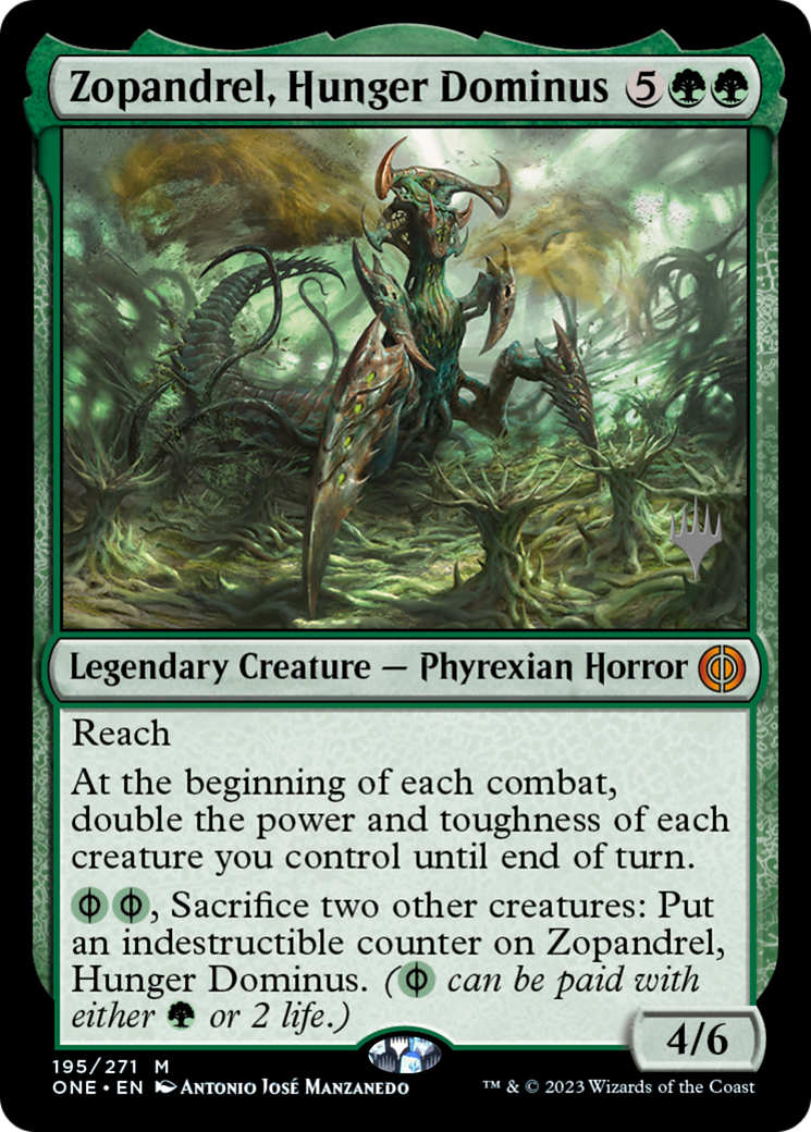 Zopandrel, Hunger Dominus (Promo Pack) [Phyrexia: All Will Be One Promos] | D20 Games