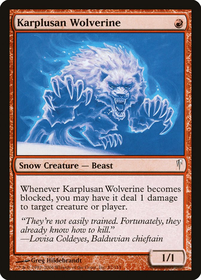 Karplusan Wolverine [Coldsnap] | D20 Games