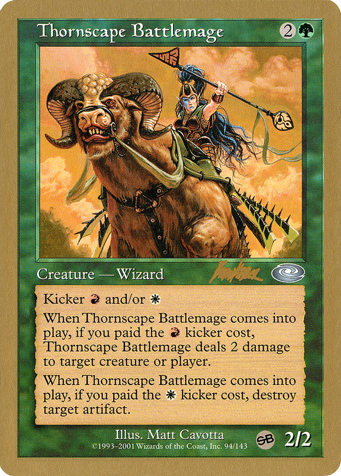 Thornscape Battlemage (Brian Kibler) (SB) [World Championship Decks 2002] | D20 Games