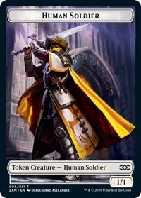 Human Soldier // Tuktuk the Returned Double-sided Token [Double Masters Tokens] | D20 Games