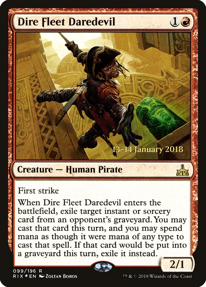 Dire Fleet Daredevil [Rivals of Ixalan Prerelease Promos] | D20 Games