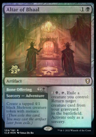Altar of Bhaal // Bone Offering [Commander Legends: Battle for Baldur's Gate Prerelease Promos] | D20 Games