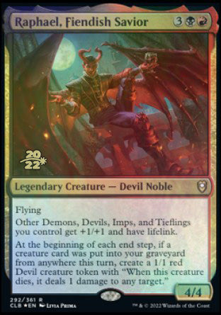 Raphael, Fiendish Savior [Commander Legends: Battle for Baldur's Gate Prerelease Promos] | D20 Games