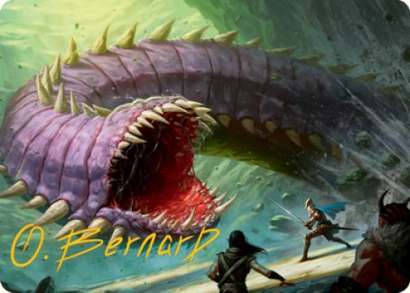 Purple Worm Art Card (Gold-Stamped Signature) [Dungeons & Dragons: Adventures in the Forgotten Realms Art Series] | D20 Games