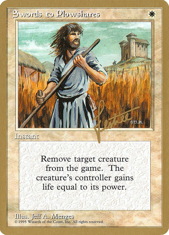 Swords to Plowshares (Bertrand Lestree) [Pro Tour Collector Set] | D20 Games