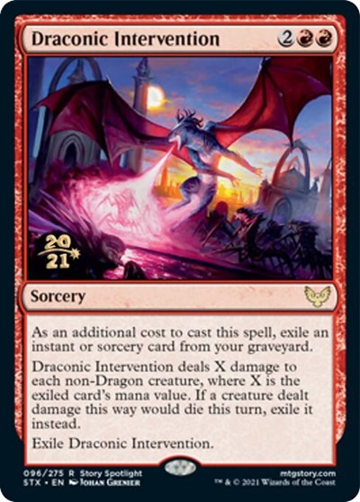 Draconic Intervention [Strixhaven: School of Mages Prerelease Promos] | D20 Games