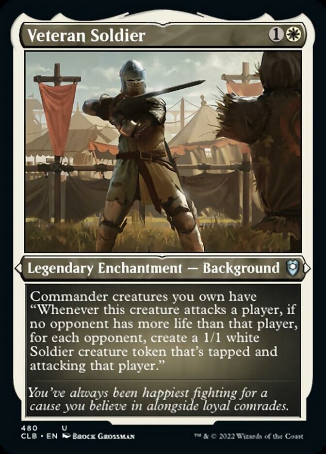 Veteran Soldier (Foil Etched) [Commander Legends: Battle for Baldur's Gate] | D20 Games