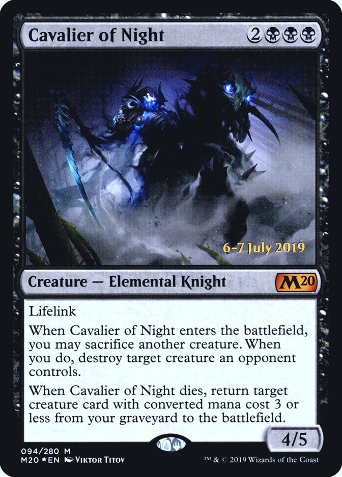 Cavalier of Night  [Core Set 2020 Prerelease Promos] | D20 Games
