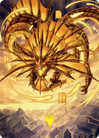 Ao, the Dawn Sky 2 Art Card (Gold-Stamped Signature) [Kamigawa: Neon Dynasty Art Series] | D20 Games