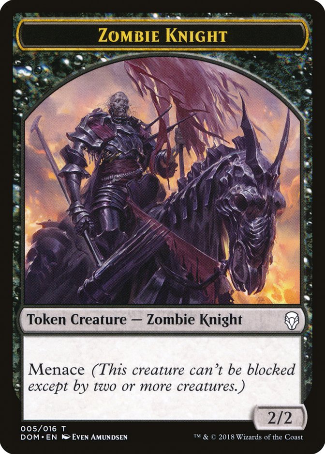 Zombie Knight [Dominaria Tokens] | D20 Games