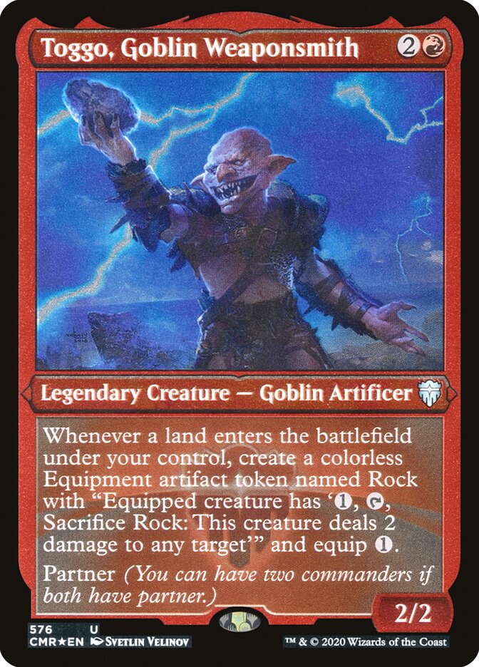 Toggo, Goblin Weaponsmith (Etched) [Commander Legends] | D20 Games