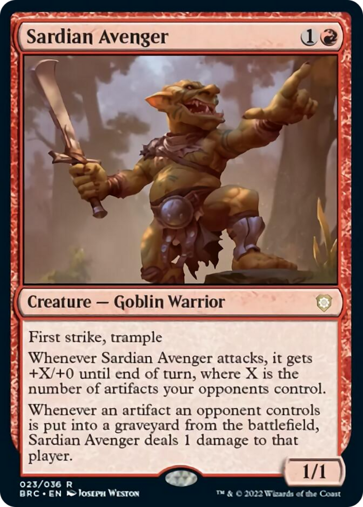 Sardian Avenger [The Brothers' War Commander] | D20 Games