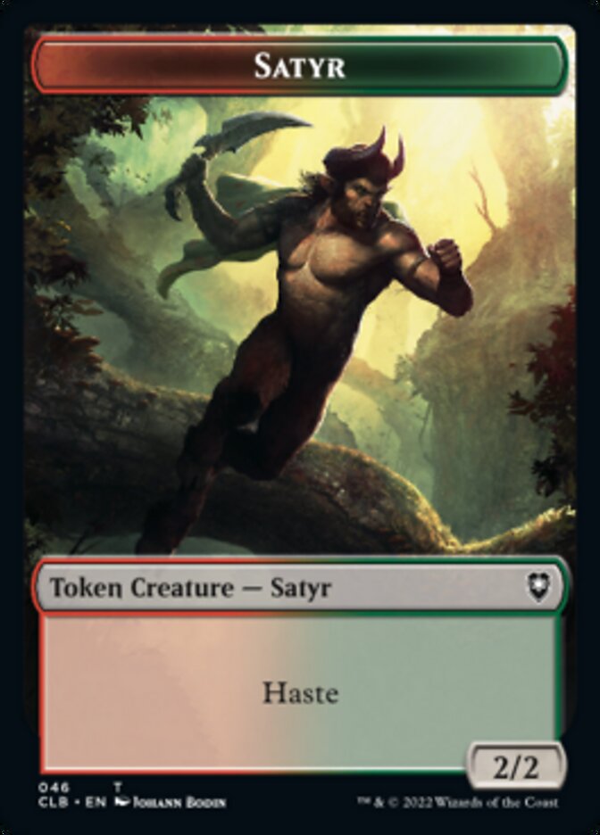 Satyr // Beast Double-sided Token [Commander Legends: Battle for Baldur's Gate Tokens] | D20 Games