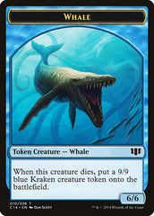 Whale // Zombie (011/036) Double-sided Token [Commander 2014 Tokens] | D20 Games