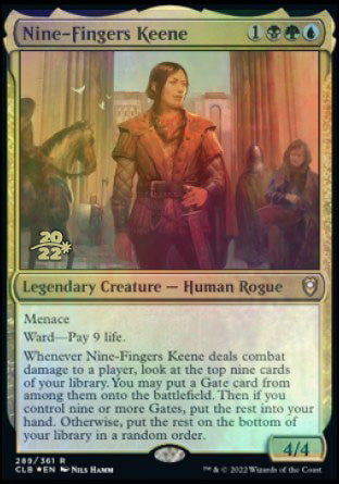 Nine-Fingers Keene [Commander Legends: Battle for Baldur's Gate Prerelease Promos] | D20 Games